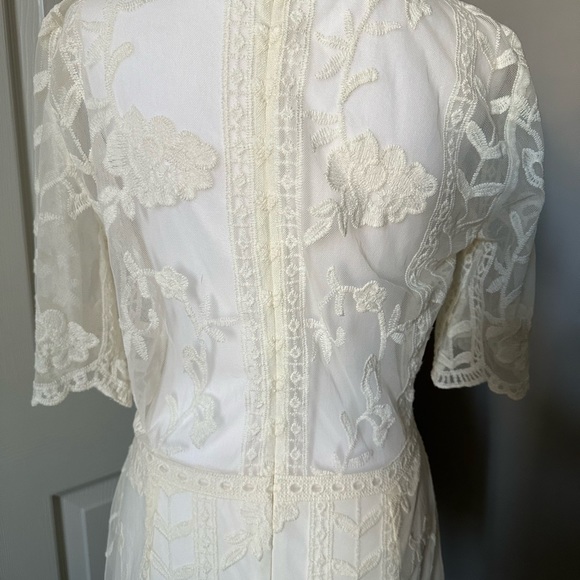 Socialite Lace Romper, cream, size L - Picture 4 of 9